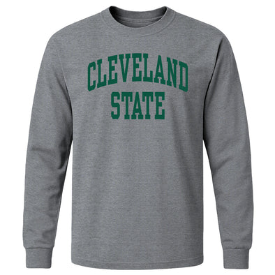 Cleveland State University Classic Long Sleeve T-Shirt (Charcoal Grey)