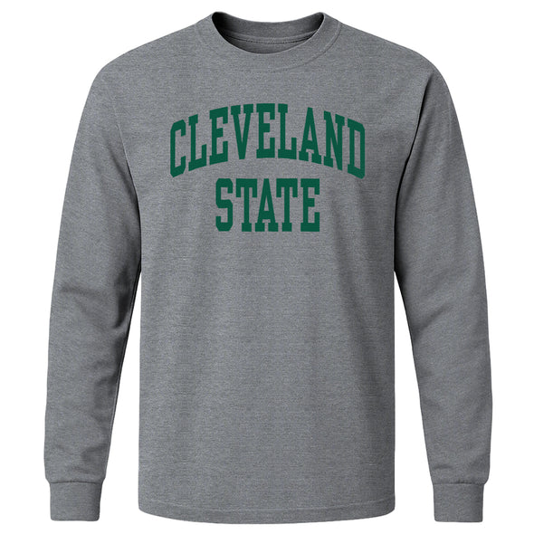 Cleveland State University Classic Long Sleeve T-Shirt (Charcoal Grey)