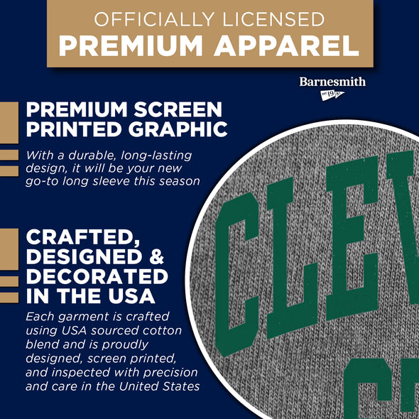 Cleveland State University Classic Long Sleeve T-Shirt (Charcoal Grey)