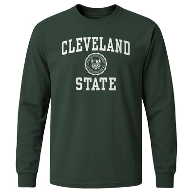 Cleveland State University Heritage Long Sleeve T-Shirt (Hunter Green)