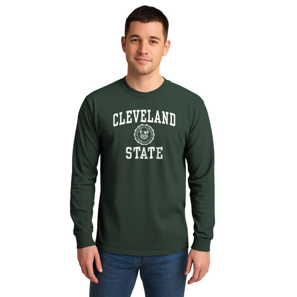 Cleveland State University Heritage Long Sleeve T-Shirt (Hunter Green)