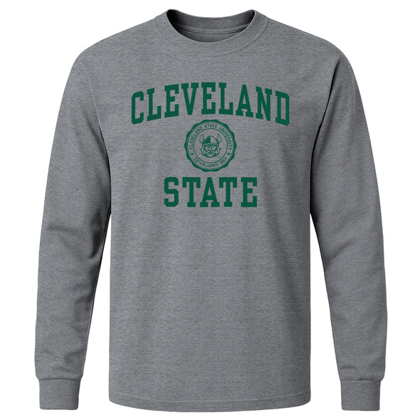 Cleveland State University Heritage Long Sleeve T-Shirt (Charcoal Grey)