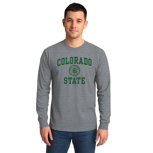 Colorado State University Heritage Long Sleeve T-Shirt (Charcoal Grey)