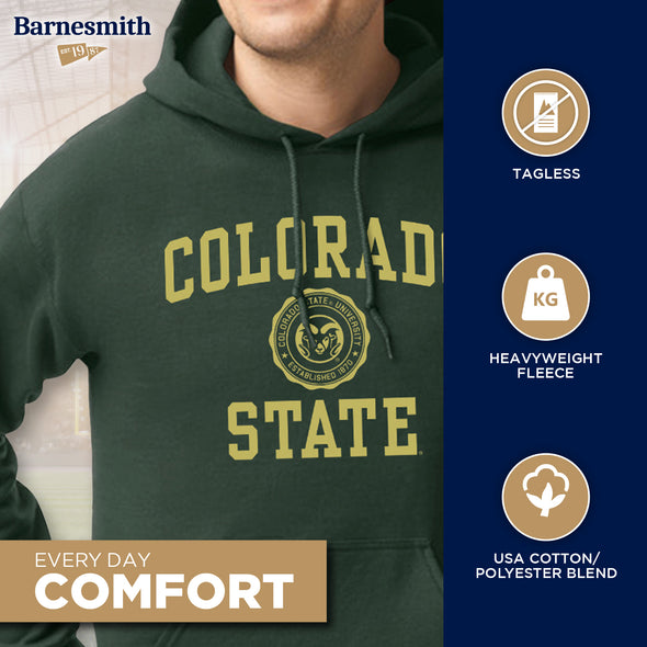 Colorado State University Heritage Hooded Sweatshirt (Hunter Green)