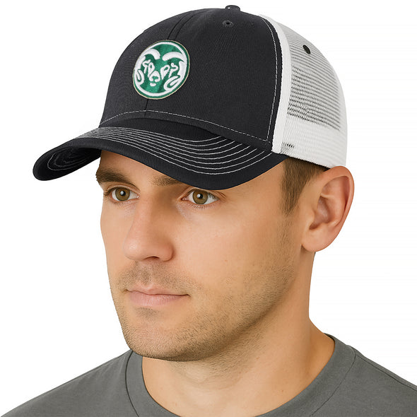 Colorado State University Sideline Trucker Hat One-Size (Dark Grey/White)