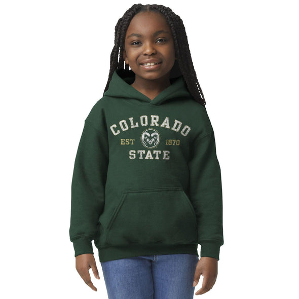 Colorado State Youth Hooded Sweatshirt (Green)