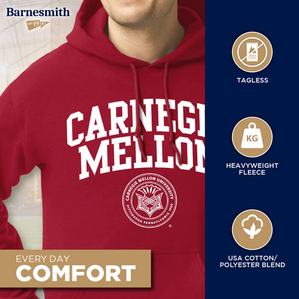 Carnegie Mellon University Heritage Hooded Sweatshirt (Cardinal)