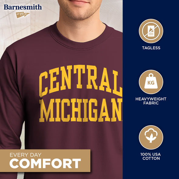 Central Michigan University Classic Long Sleeve T-Shirt (Maroon)