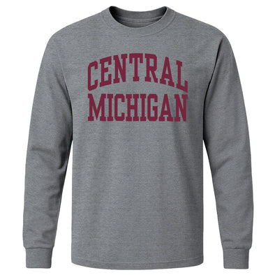 Central Michigan University Classic Long Sleeve T-Shirt (Charcoal Grey)