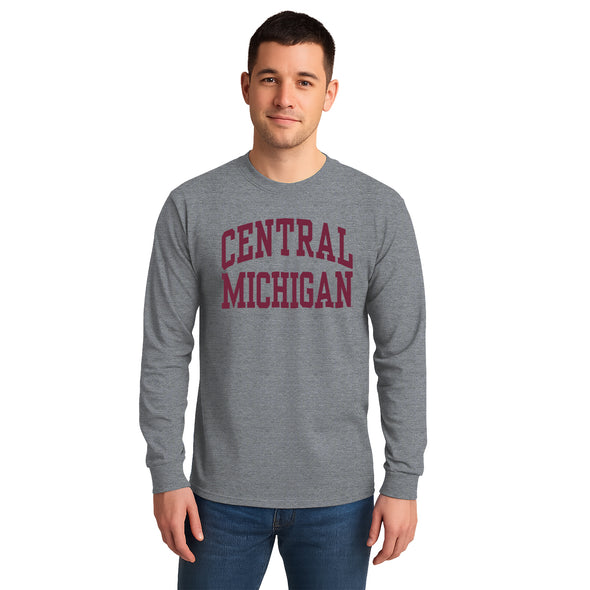 Central Michigan University Classic Long Sleeve T-Shirt (Charcoal Grey)