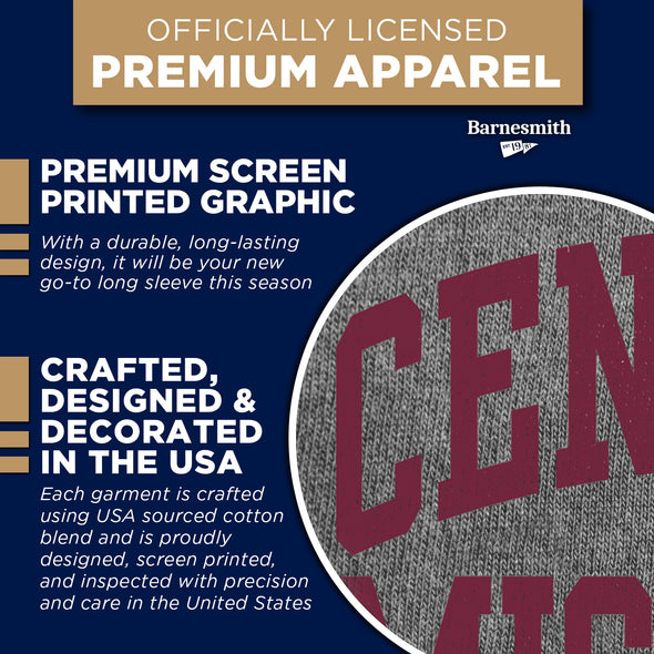 Central Michigan University Classic Long Sleeve T-Shirt (Charcoal Grey)