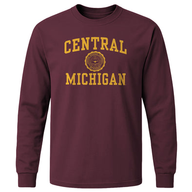 Central Michigan University Heritage Long Sleeve T-Shirt (Maroon)