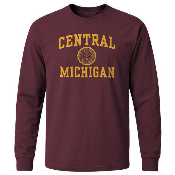 Central Michigan University Heritage Long Sleeve T-Shirt (Maroon)