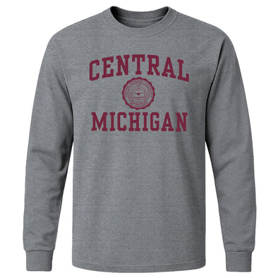 Central Michigan University Heritage Long Sleeve T-Shirt (Charcoal Grey)
