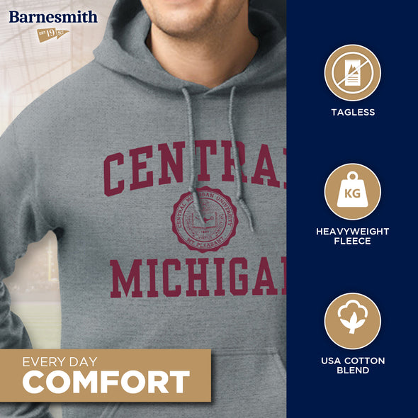 Central Michigan University Heritage Hooded Sweatshirt (Charcoal Grey)