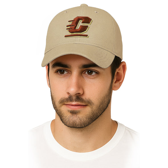 Central Michigan University Spirit Baseball Hat One-Size (Khaki)