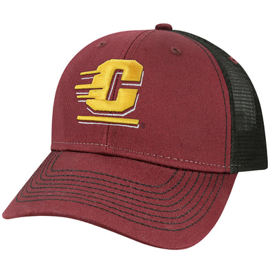 Central Michigan University Sideline Trucker Hat One-Size (Maroon/Black)