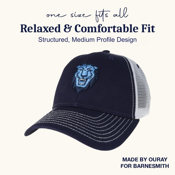 Columbia University Sideline Trucker Hat One-Size (Navy/White)