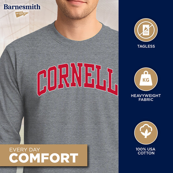 Cornell Classic Long Sleeve T-Shirt (Charcoal Grey)