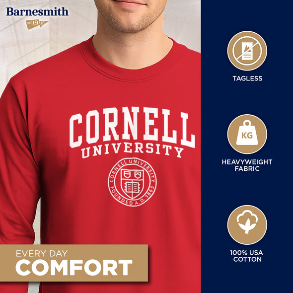 Cornell Heritage Long Sleeve T-Shirt (Red)
