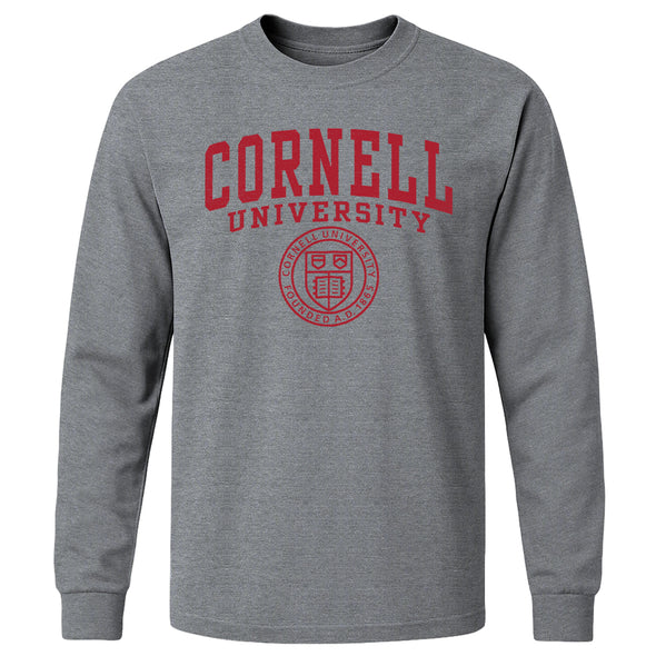 Cornell Heritage Long Sleeve T-Shirt (Charcoal Grey)