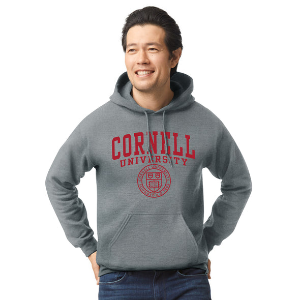 Cornell Heritage Hooded Sweatshirt (Charcoal Grey)