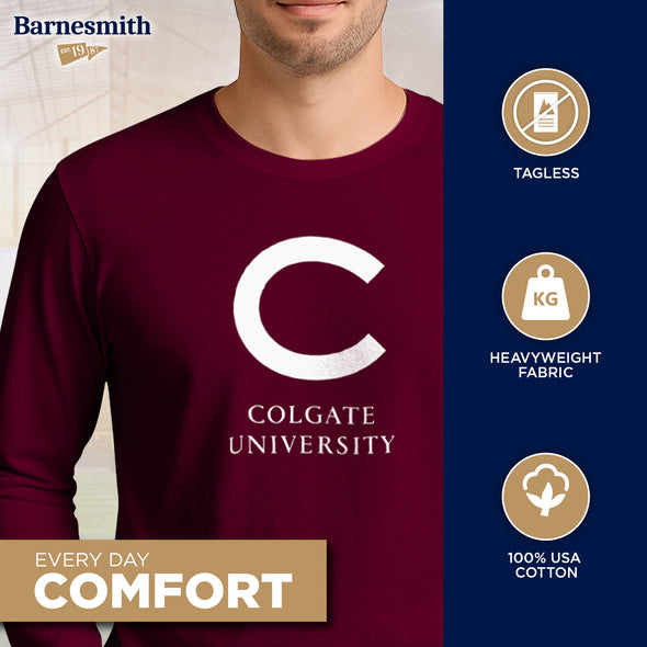 Colgate University Heritage Long Sleeve T-Shirt (Maroon)