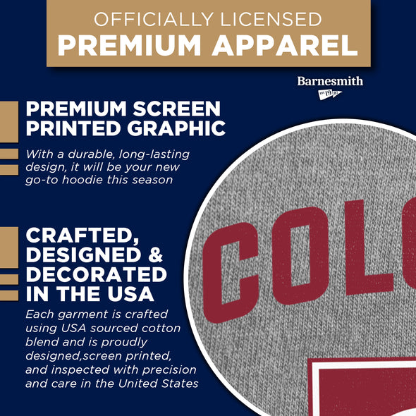 Colgate University Heritage Hooded Sweatshirt (Charcoal)