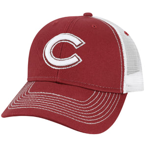 Colgate University Sideline Trucker Hat One-Size (Burnt Henna/White)