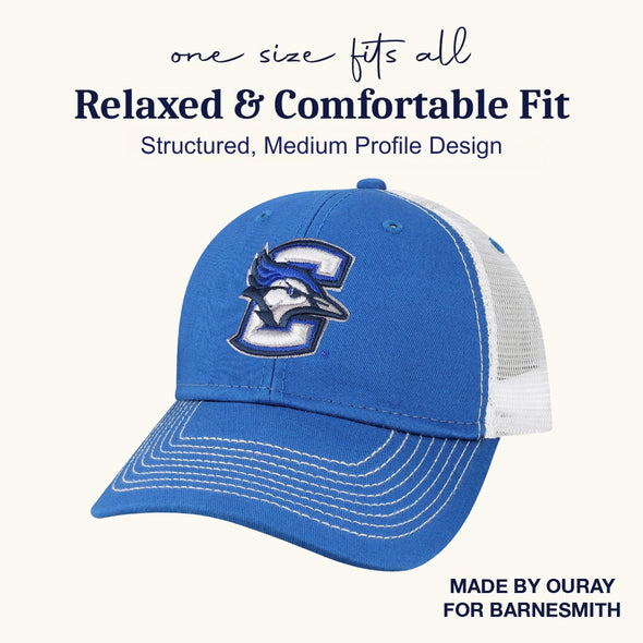 Creighton University Sideline Trucker Hat One-Size (Royal/White)