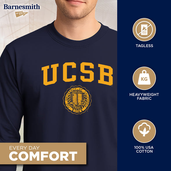 UC Santa Barbara Heritage Long Sleeve T-Shirt (Navy)