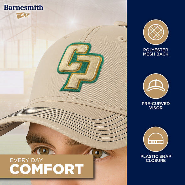 California State Polytechnic University Sideline Trucker Hat One-Size (Khaki/Black)