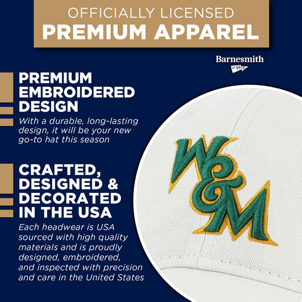 College of William & Mary Spirit Baseball Hat One-Size (White)