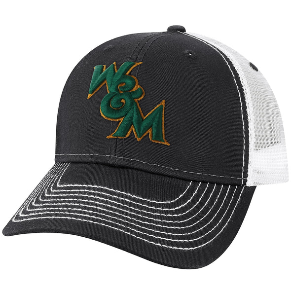 College of William & Mary Sideline Trucker Hat One-Size (Dark Grey/White)
