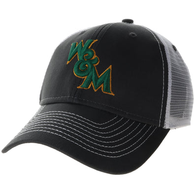 College of William & Mary Sideline Trucker Hat One-Size (Dark Grey/White)