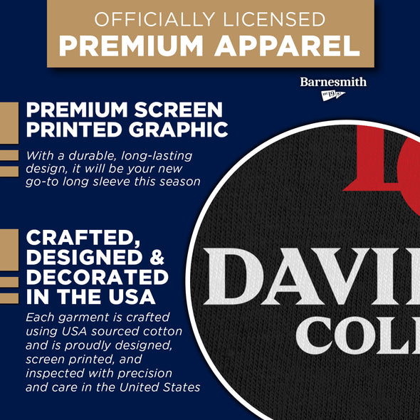 Davidson College Heritage Long Sleeve T-Shirt (Black)