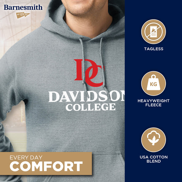 Davidson College Heritage Hooded Sweatshirt (Charcoal Grey)