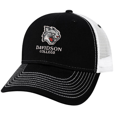 Davidson College Sideline Trucker Hat One-Size (Black/White)