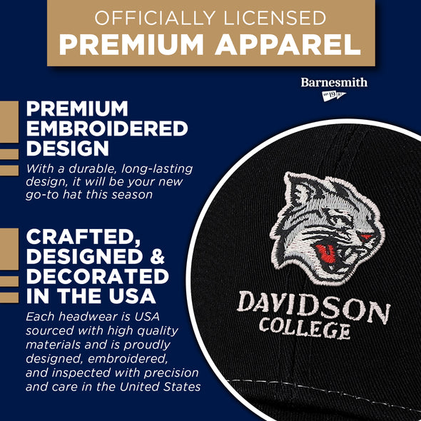 Davidson College Sideline Trucker Hat One-Size (Black/White)