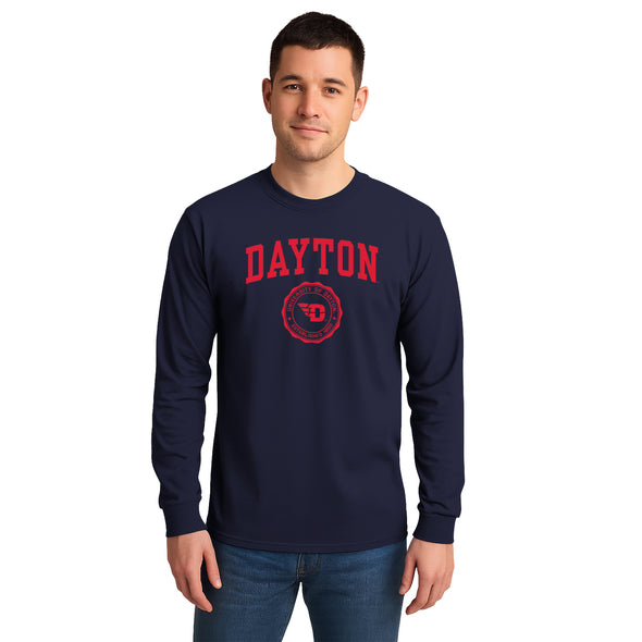 University of Dayton Heritage Long Sleeve T-Shirt (Navy)