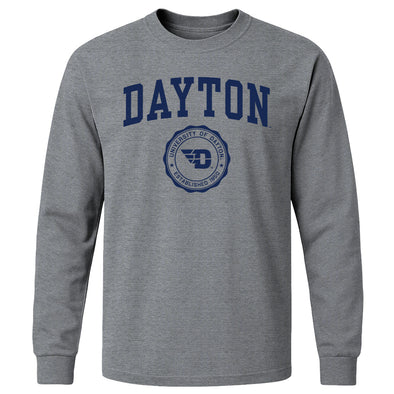 University of Dayton Heritage Long Sleeve T-Shirt (Charcoal Grey)