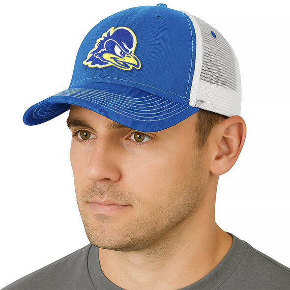University of Delaware Sideline Trucker Hat One-Size (Royal/White)