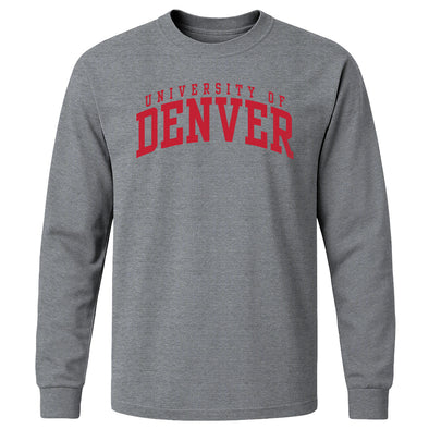 University of Denver Classic Long Sleeve T-Shirt (Charcoal Grey)