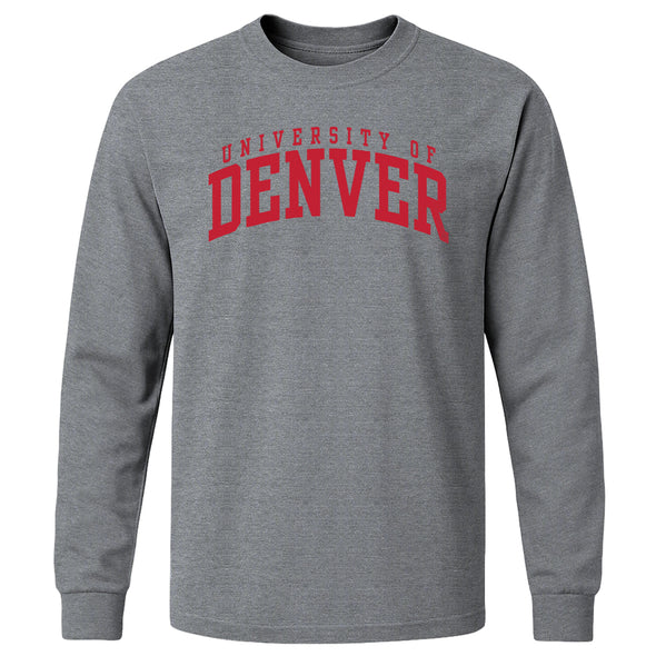 University of Denver Classic Long Sleeve T-Shirt (Charcoal Grey)