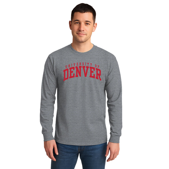 University of Denver Classic Long Sleeve T-Shirt (Charcoal Grey)