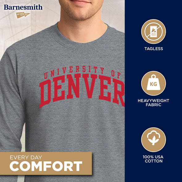 University of Denver Classic Long Sleeve T-Shirt (Charcoal Grey)