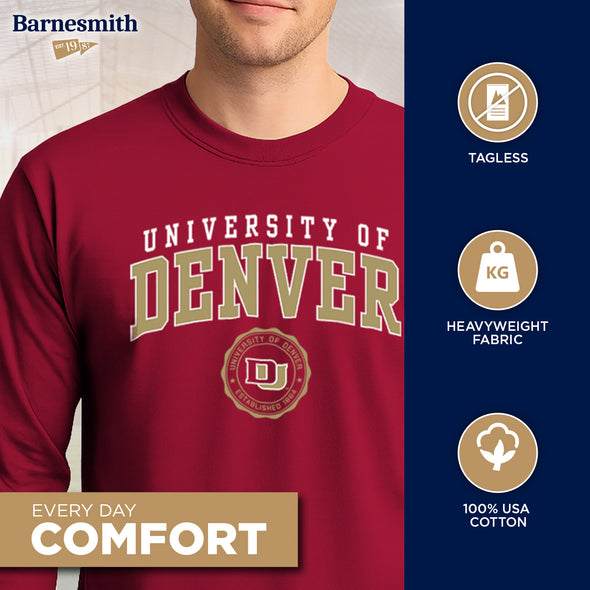 University of Denver Heritage Long Sleeve T-Shirt (Cardinal)