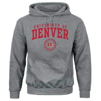 University of Denver Heritage Hooded Sweatshirt (Charcoal Grey)