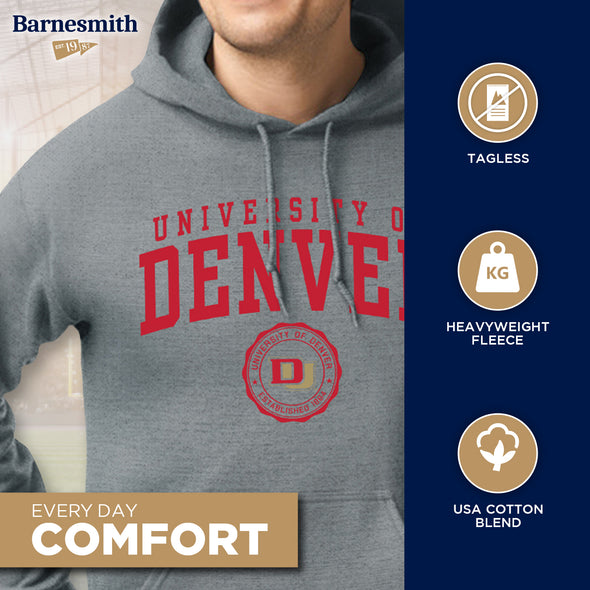 University of Denver Heritage Hooded Sweatshirt (Charcoal Grey)