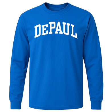 DePaul University Classic Long Sleeve T-Shirt (Royal Blue)